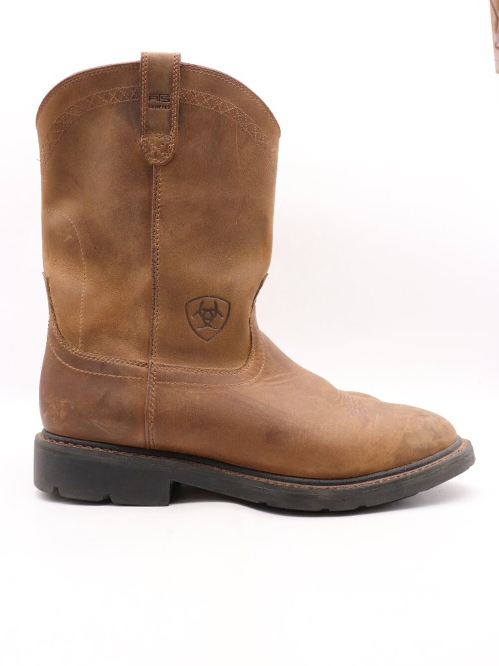 Ariat Sierra Men 14 EE Western Brown Leather Work Cowboy Boots Soft Toe 10004986